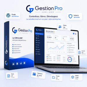 GestionPro CRM ERP – Plugin WordPress avec licence annuelle